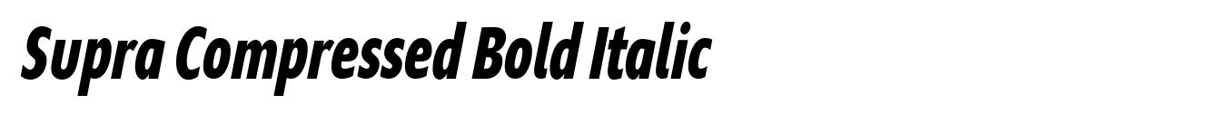 Supra Compressed Bold Italic